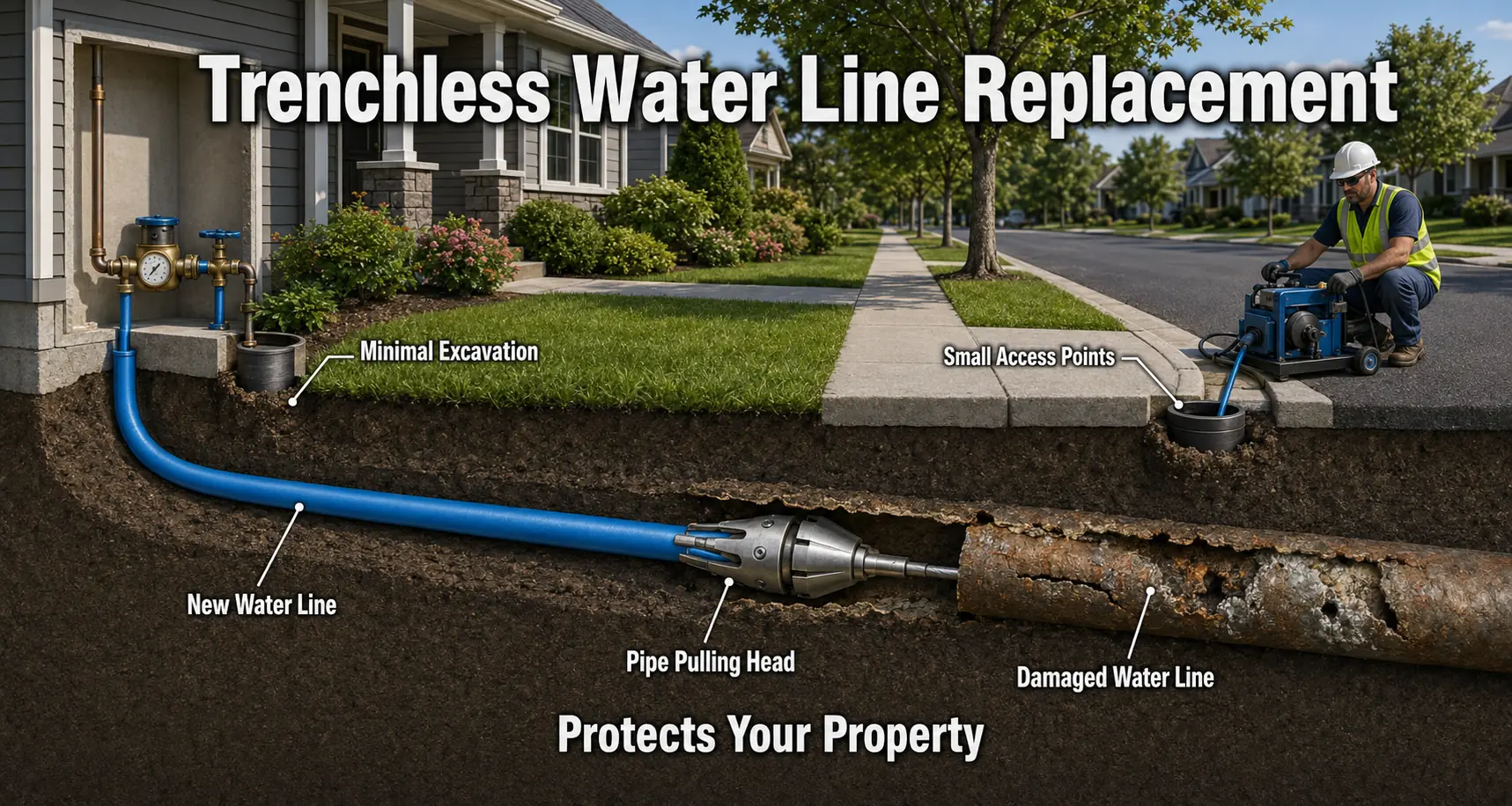 Arlington Virginia Trenchless Water Line Replacement